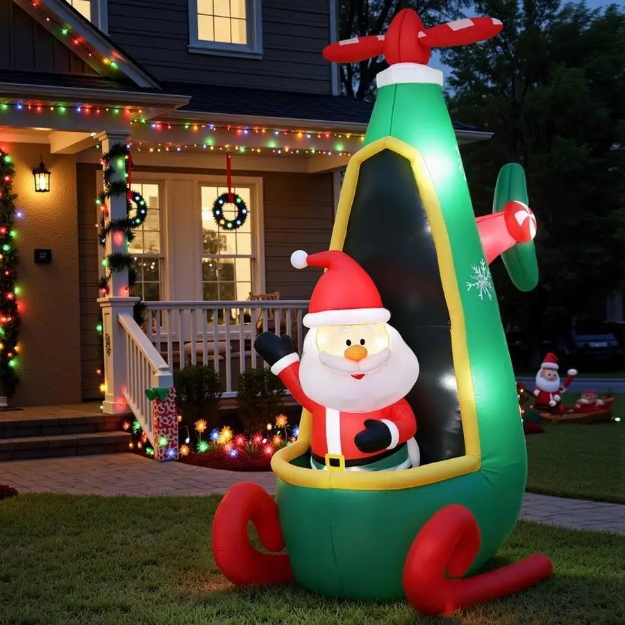 2.55m Jingle Jollys Christmas Inflatable Santa