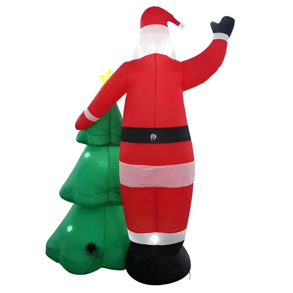 2.5M Santa and Christmas Tree Christmas Inflatable with LED Lights