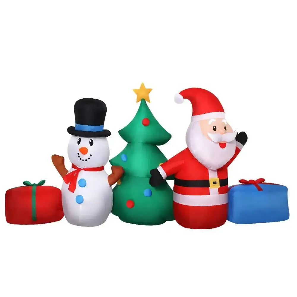 2.7M Christmas Inflatable Tree Snowman Outdoor Decorations