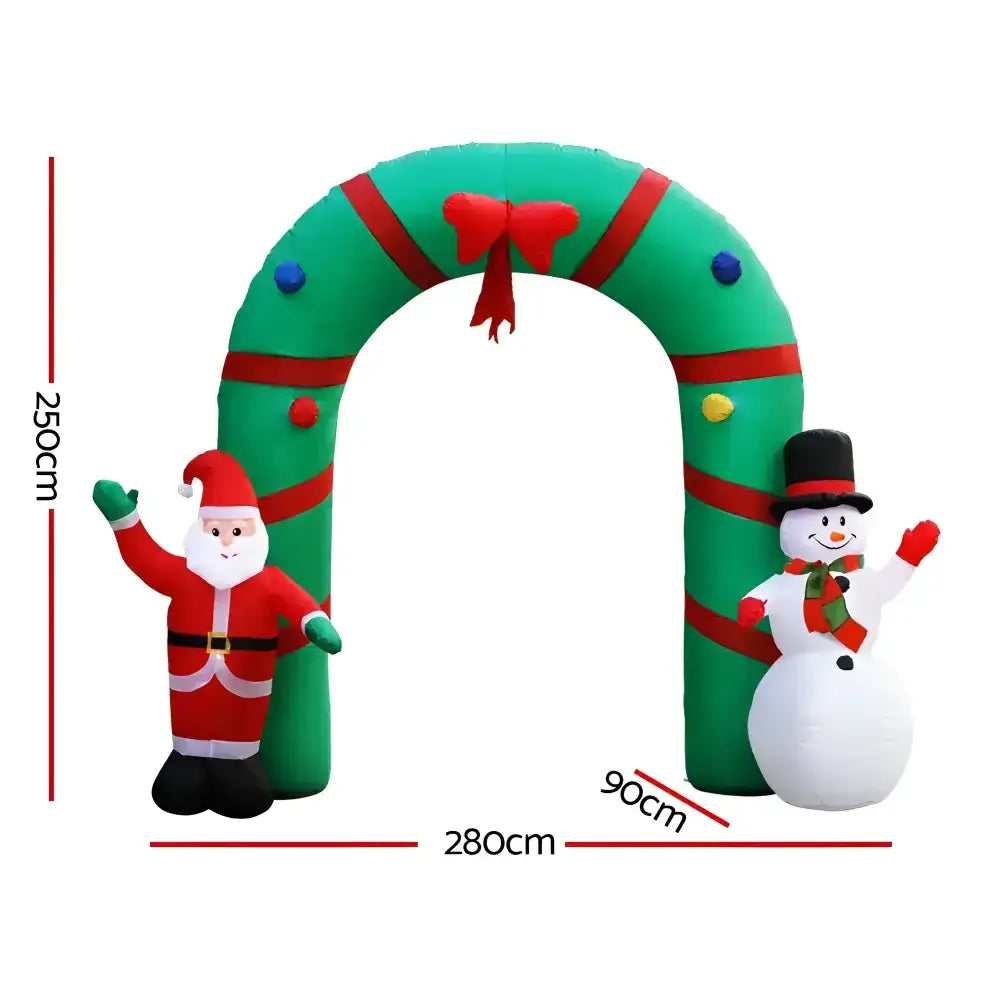 2.8M Christmas Inflatable Archway Illuminated Decorations
