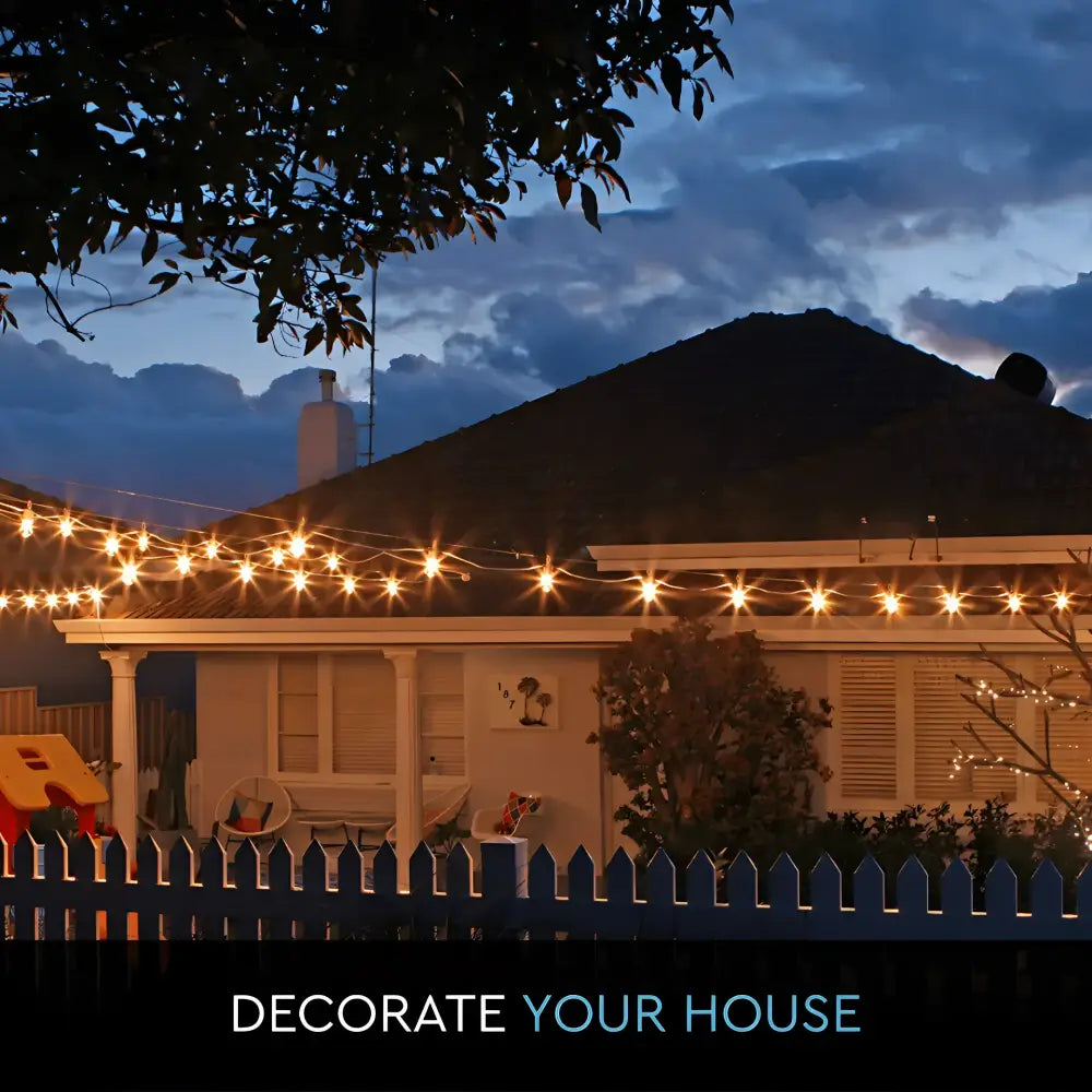 Green Earth Lighting Australia Outdoor 20 meter Black IP65 Festoon Kit (Free Globes included) 20MFESKITB
