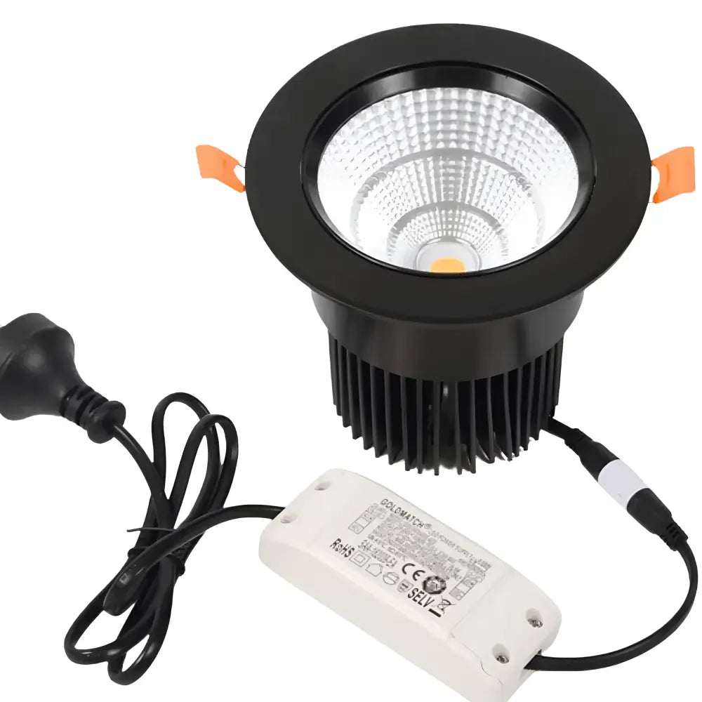 Green Earth Lighting Australia LED Downlight 20W COB Tilt Tri Colour Dimmable LED Downlight 120mm cut out GE8033BL