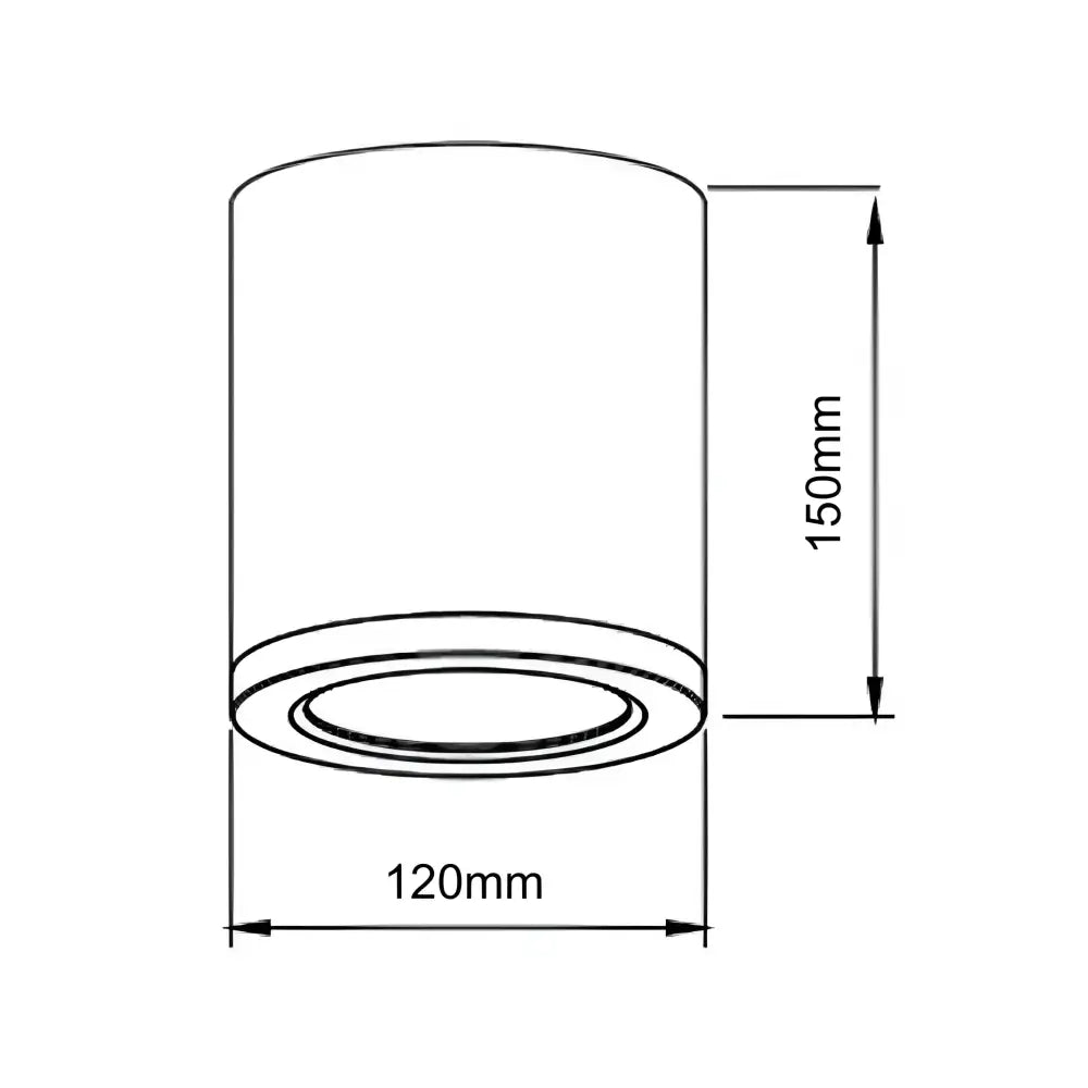 Green Earth Lighting Australia surface mount downlight Surface Mount Tri-Colour 120mm Dimmable LED Downlight