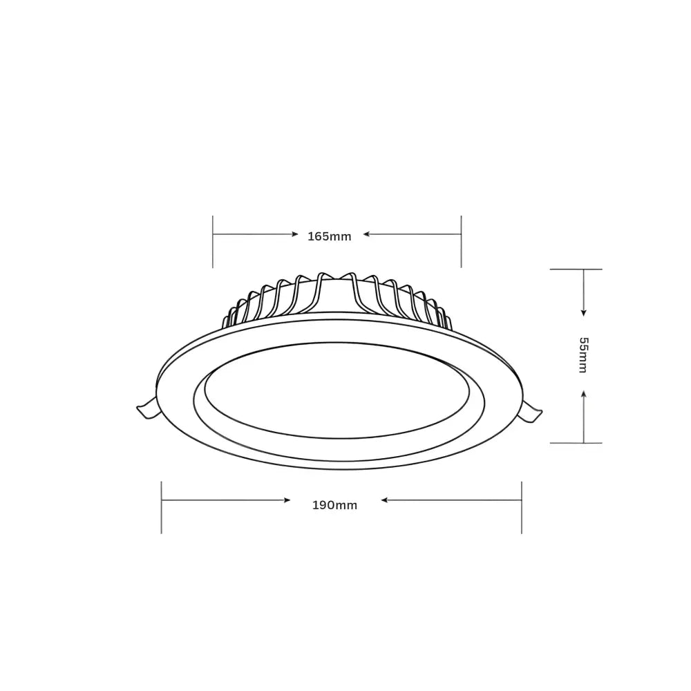 Lighting Creations LED downlight INFINITE 302 20W Tri-Colour LED Downlight 165mm cut out