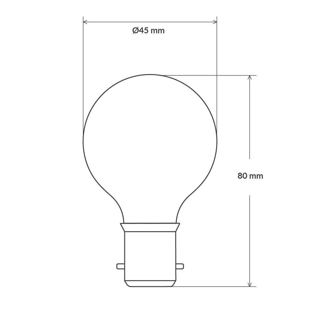 LiquidLEDs Lighting Fancy Round 4W 12-24 Volt Fancy Round Dimmable LED Light Bulb (B22) F422-G45-C-12V