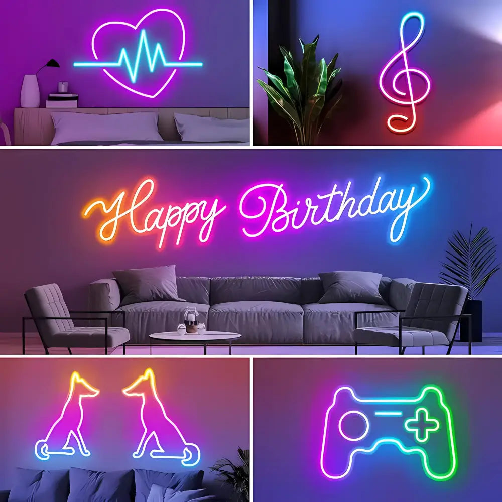 LumaFlex Vibe: RGB Neon LED Strip Light Kit | Smart App & Remote