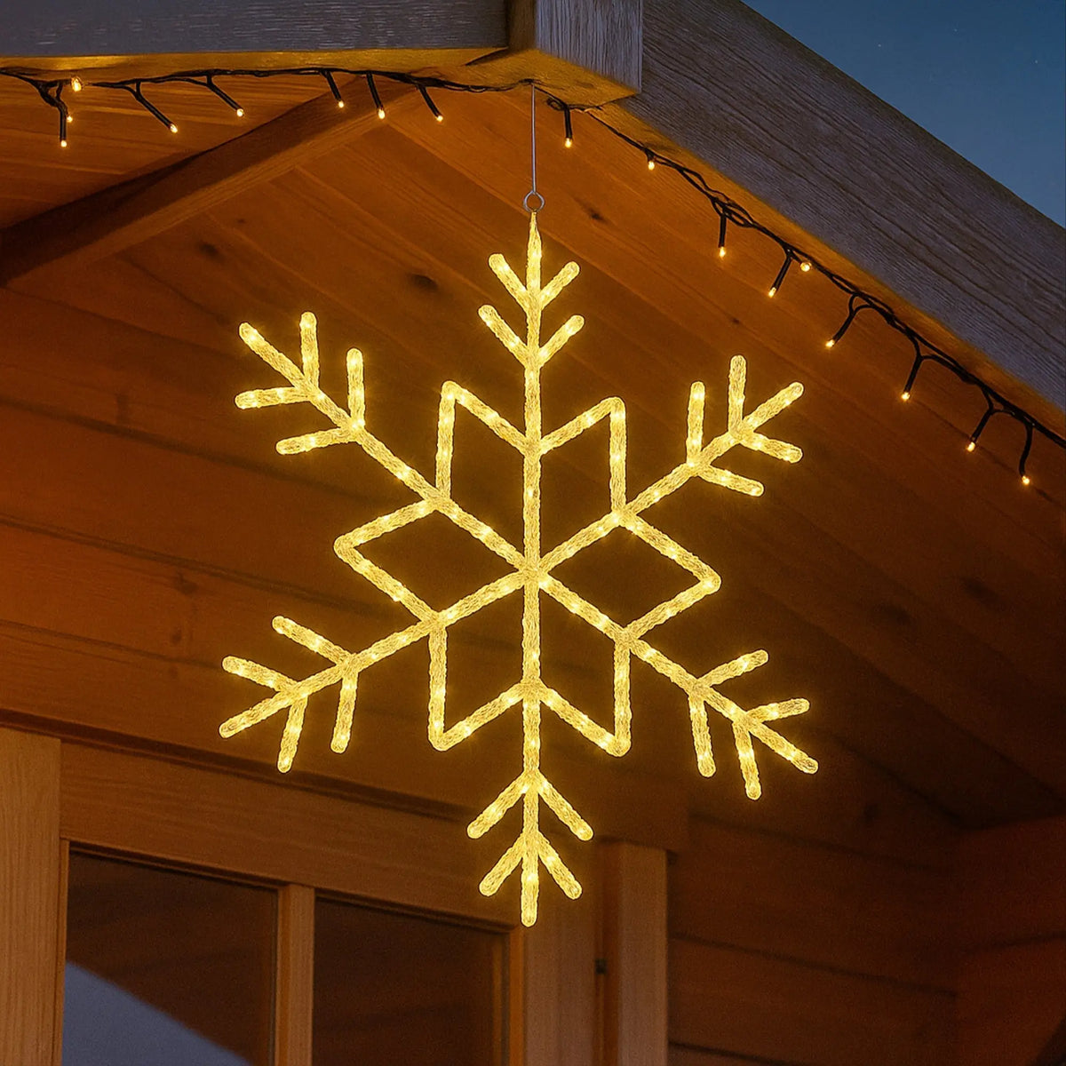 Illuminated 2D acrylic snowflake y25 light decoration by Lexi Lighting
