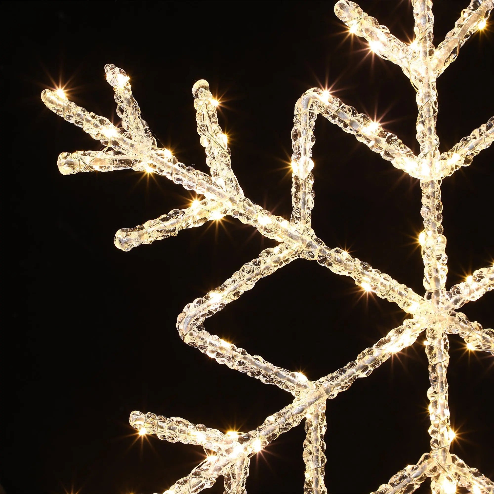 2d Acrylic Snowflake Y25 Warm White Christmas