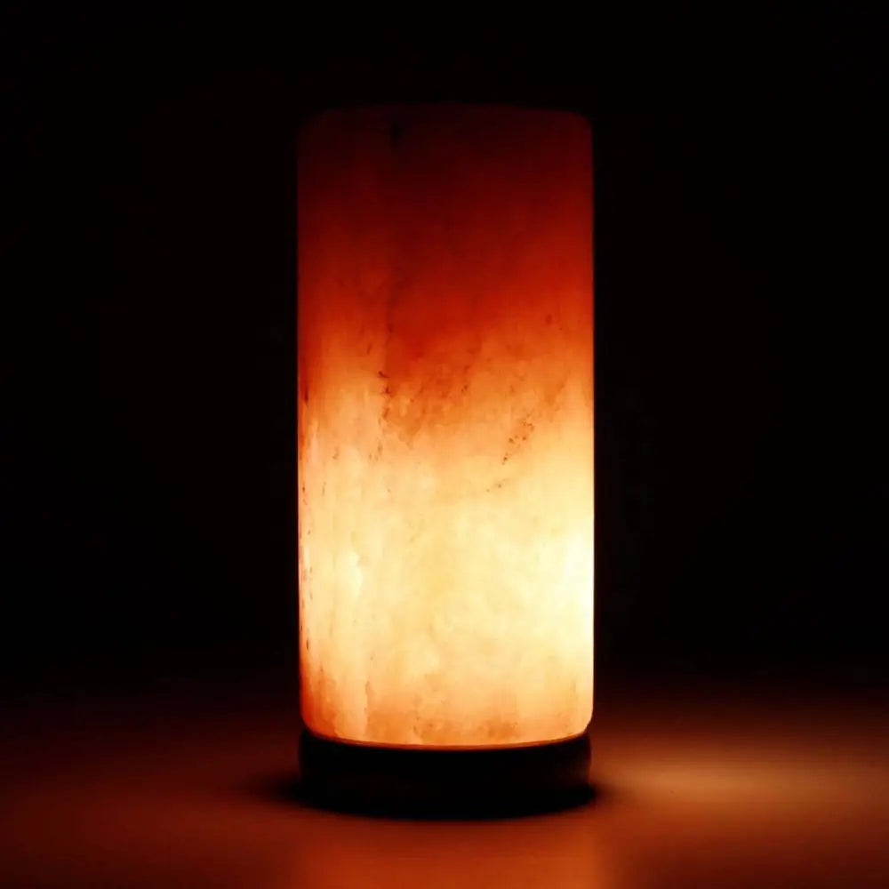Green Earth Lighting Australia Home & Garden > Lighting 3-4kg Cylinder Salt Lamp – Timber Base (12V – 12W) V238-SUPDZ-32752437166160