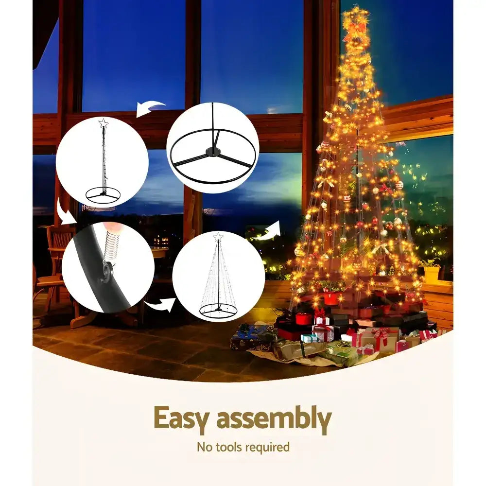 3.6M Christmas Tree LED Solar Warm White