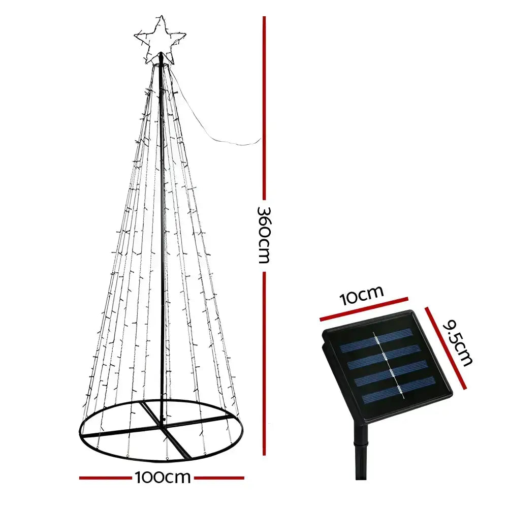 3.6M Christmas Tree LED Solar Warm White