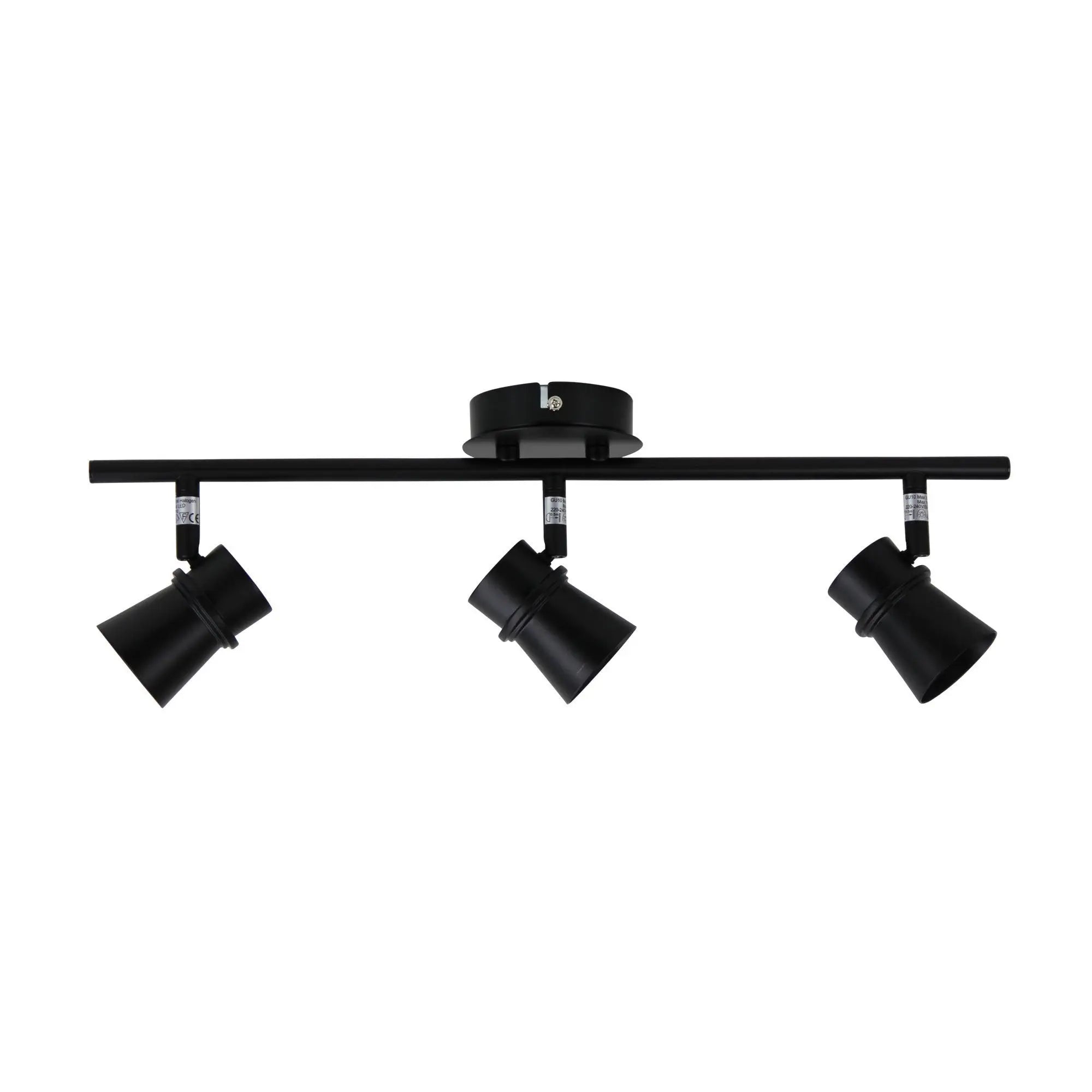 Oriel Yarra Spot Light Bar Gu10 Led Adjustable Fixture - 3 / Black