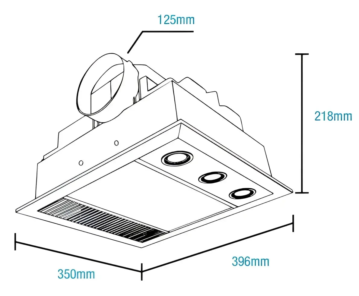 Martec Linux Mini Dc 3 in 1 Bathroom Heater