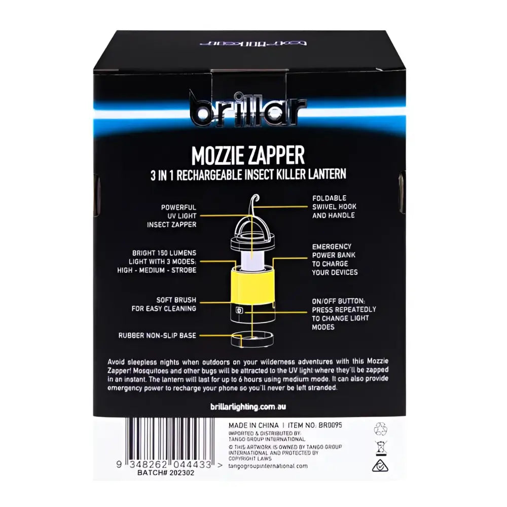 Green Earth Lighting Australia 3 in 1 Rechargeable Mozzie Zapper & Camping Lantern