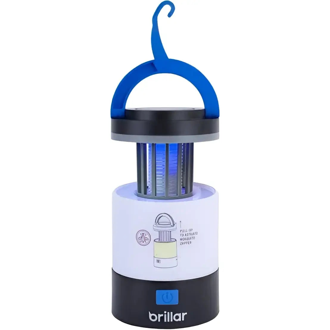 Portable 3-in-1 camping lantern mozzie zapper with blue hook and base rechargeable uv mosquito zapper lantern usb rechargeable