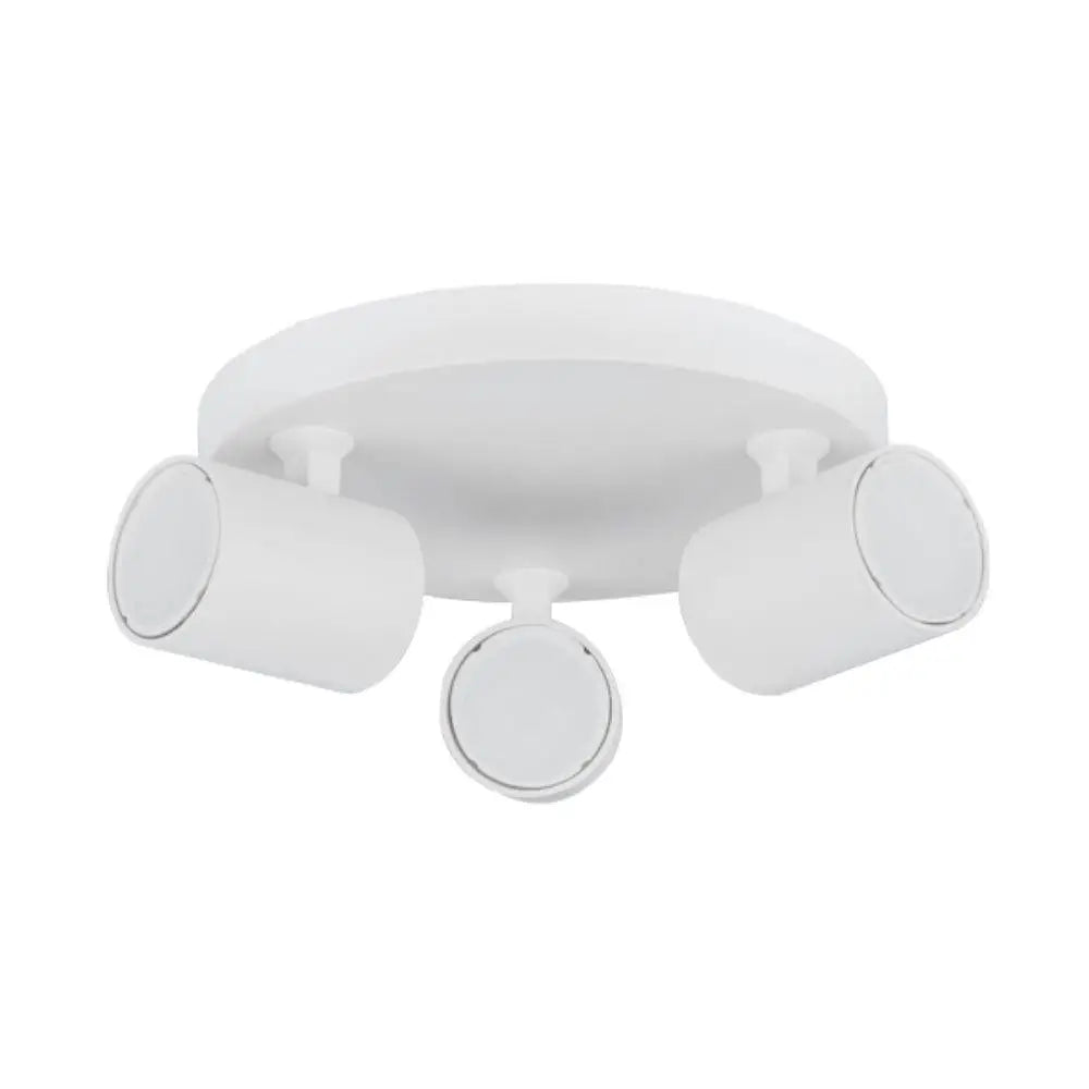 Spot 3 Light Round Interior Adjustable Spotlight Bar - White