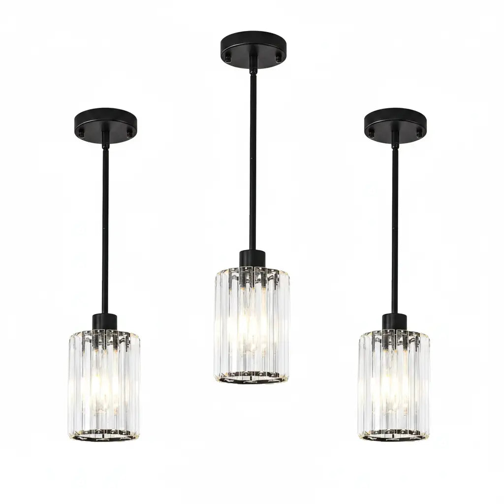 Green earth Malvern Black Single Light Tri-Colour Crystal Pendant