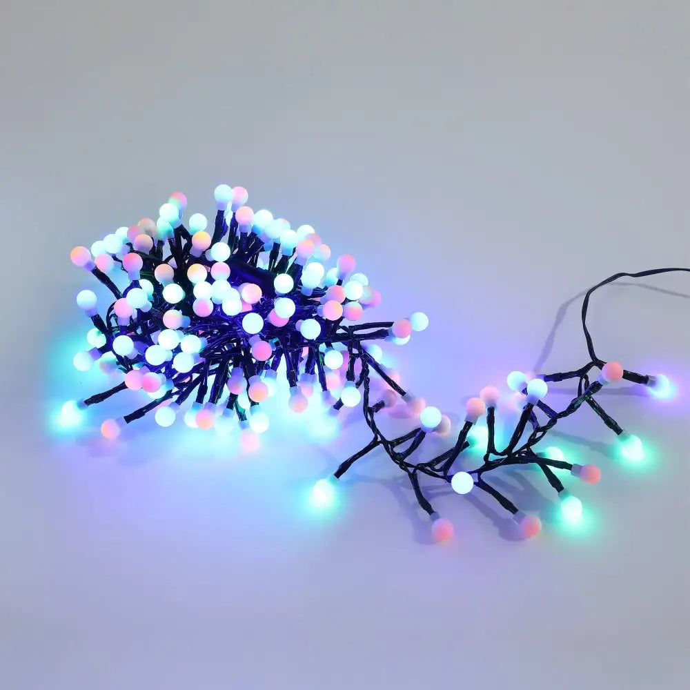 Green Earth Lighting Australia Cluster Light Multicolour / Dark 300 LED Connectable Cluster String Light  with Cherry Balls CLT300MG