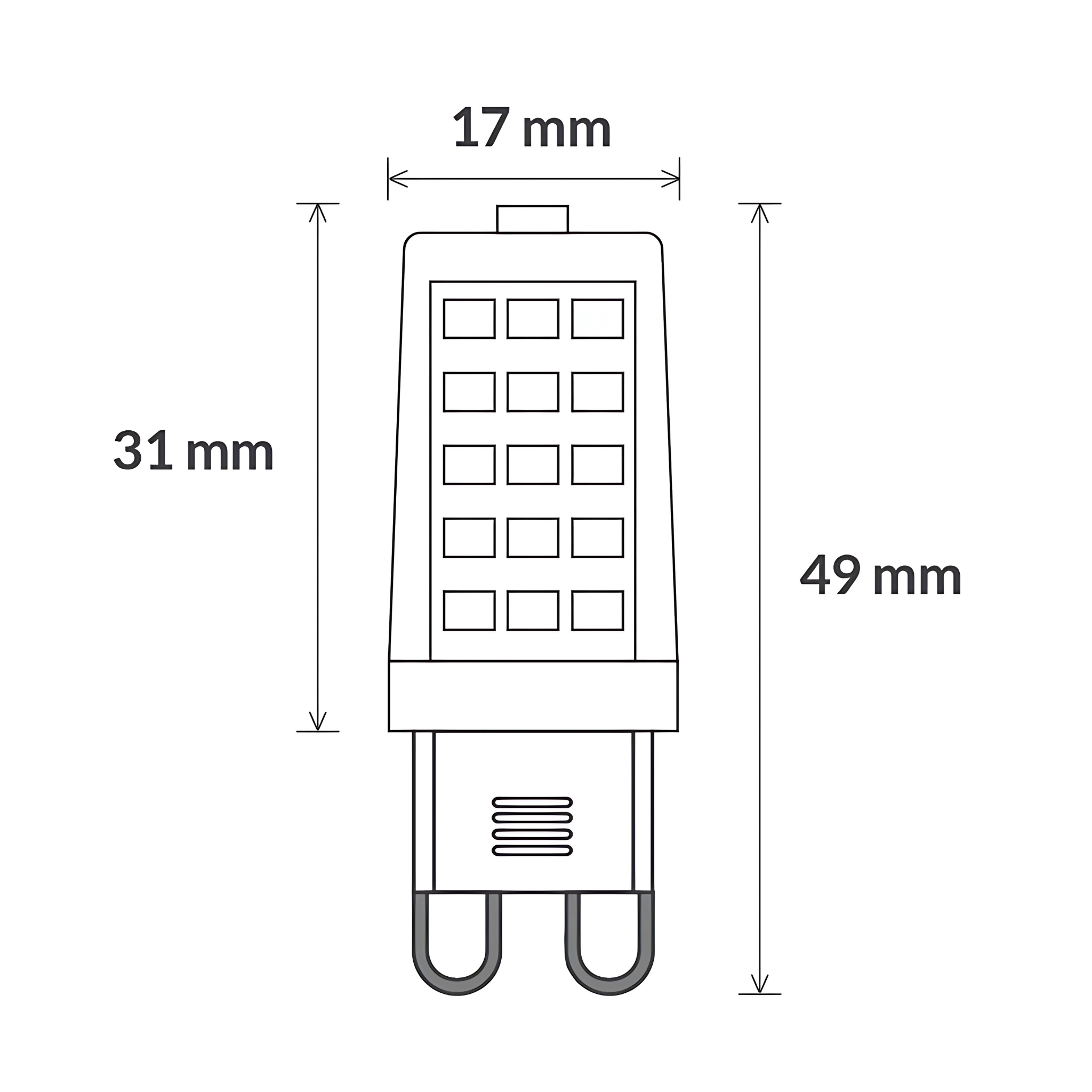 3W G9 Warm White Dimmable LED Globe
