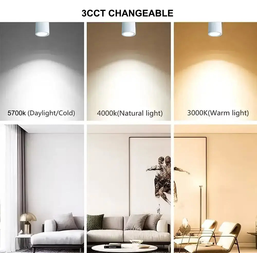 3a Lighting Dd1542 10w Tri-colour Led Surface Mount Ceiling Light