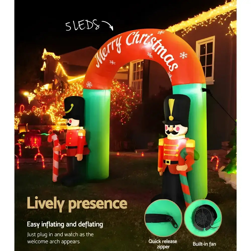 3M Christmas Inflatable Archwary Nutcracker Illuminated Decorations