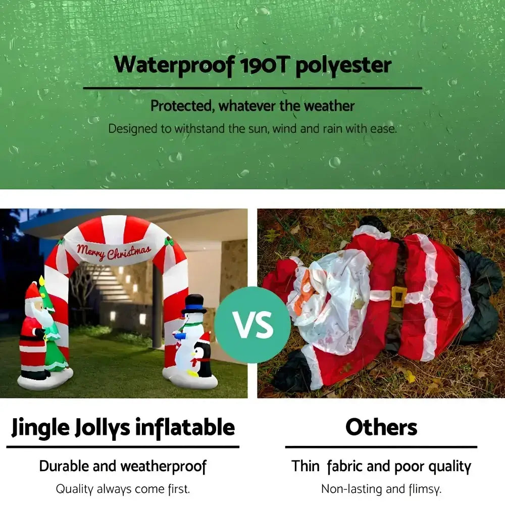 3M Christmas Inflatable Archwary Santa Illuminated Decorations