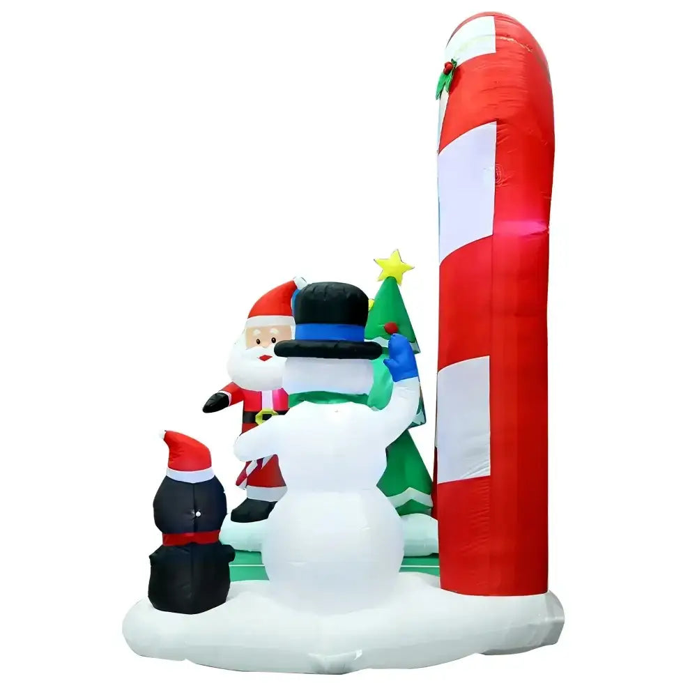 3m Christmas Inflatable Archway with Santa & Leds