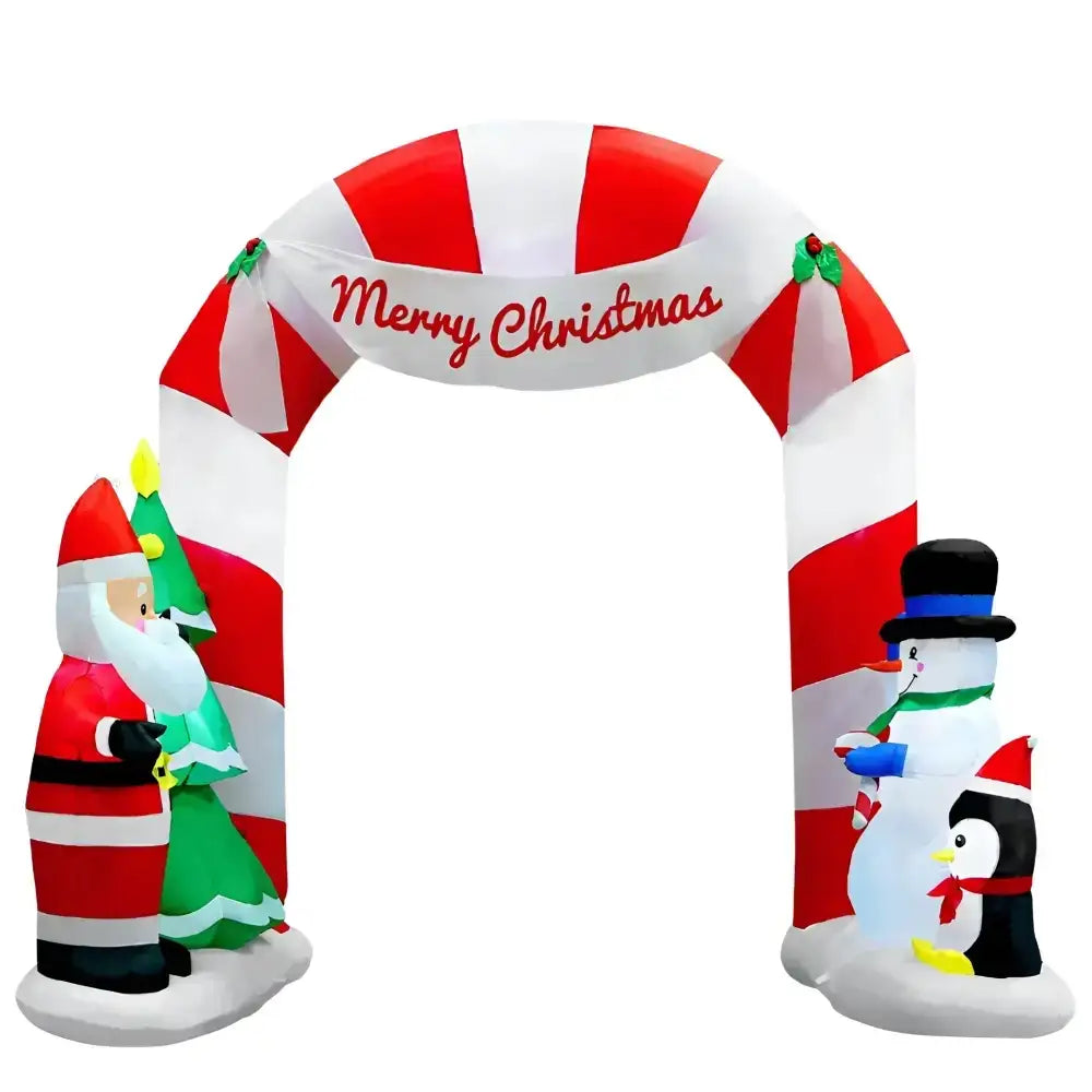 3m Christmas Inflatable Archway with Santa & Leds