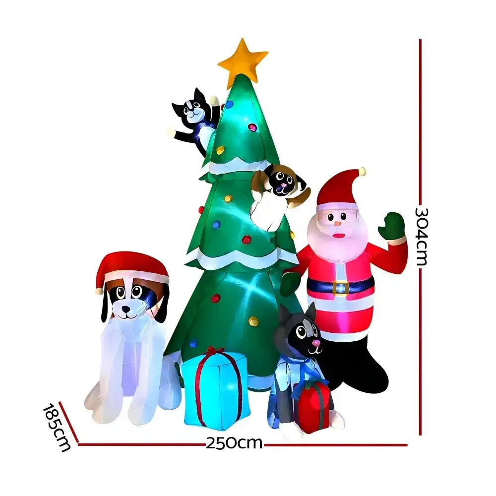 3m Christmas Inflatable Santa Tree Decoration