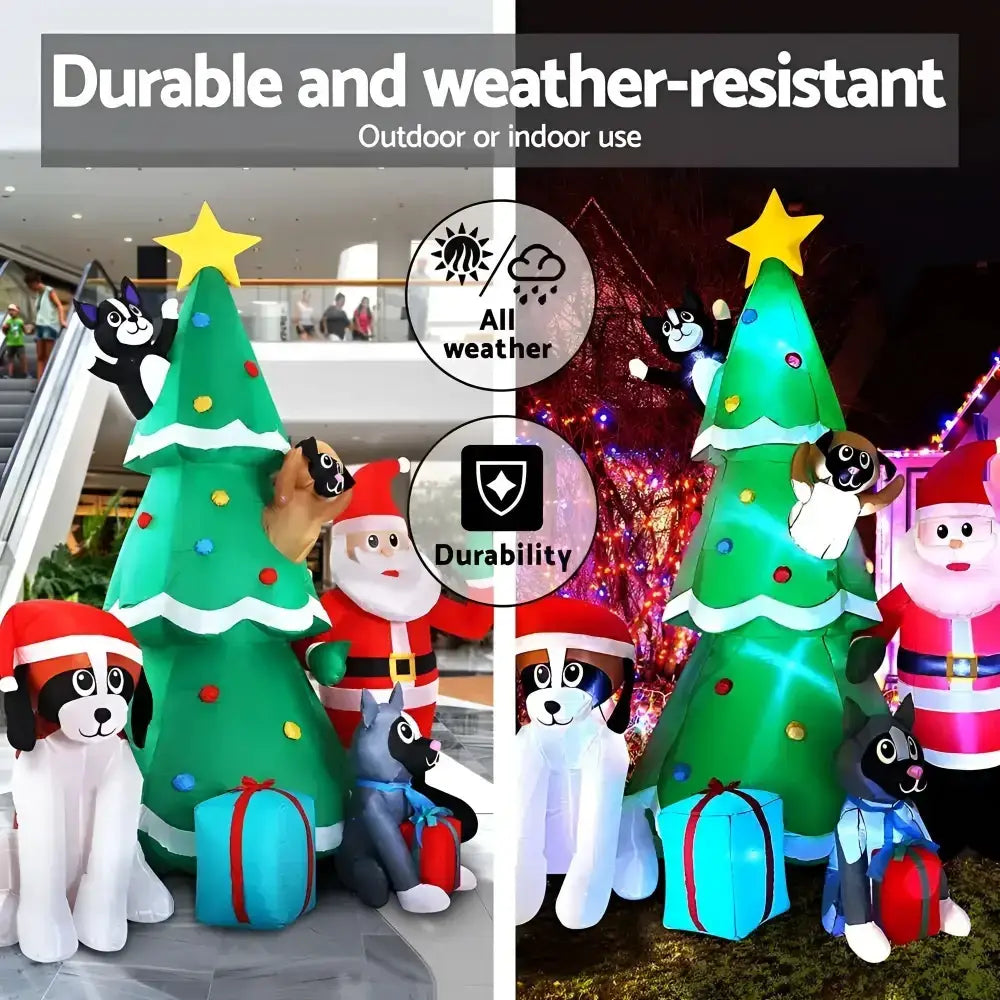 3m Christmas Inflatable Santa Tree Decoration