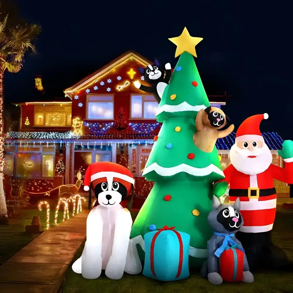 3m Christmas Inflatable Santa Tree Decoration