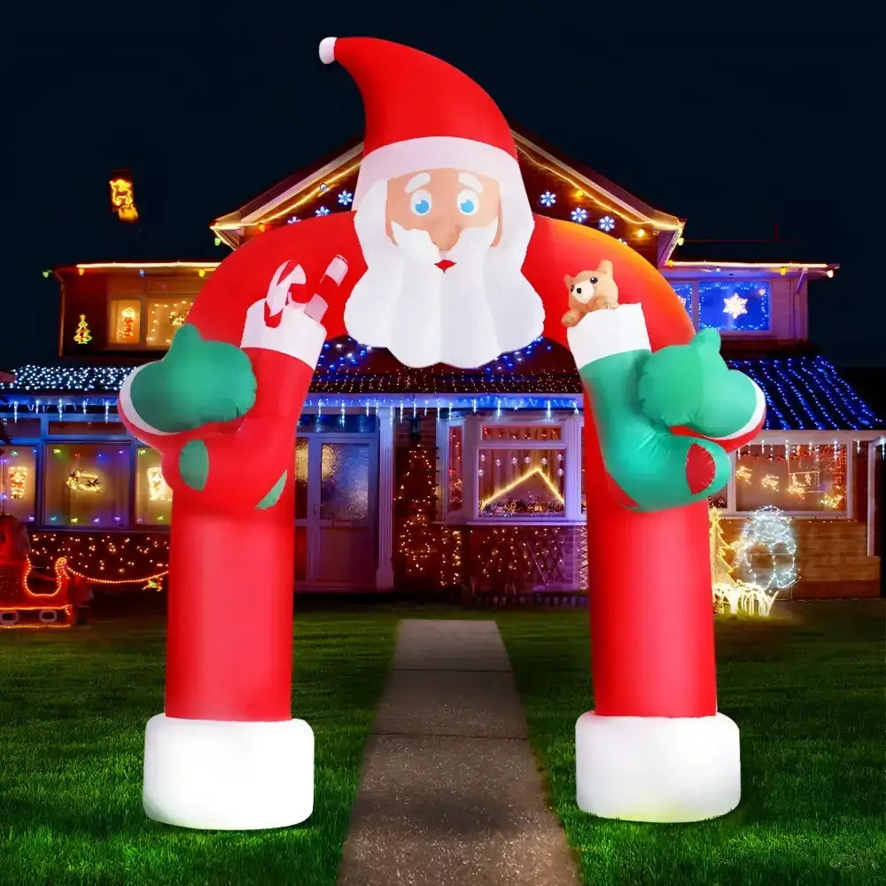 3m Inflatable Santa Archway with Lights