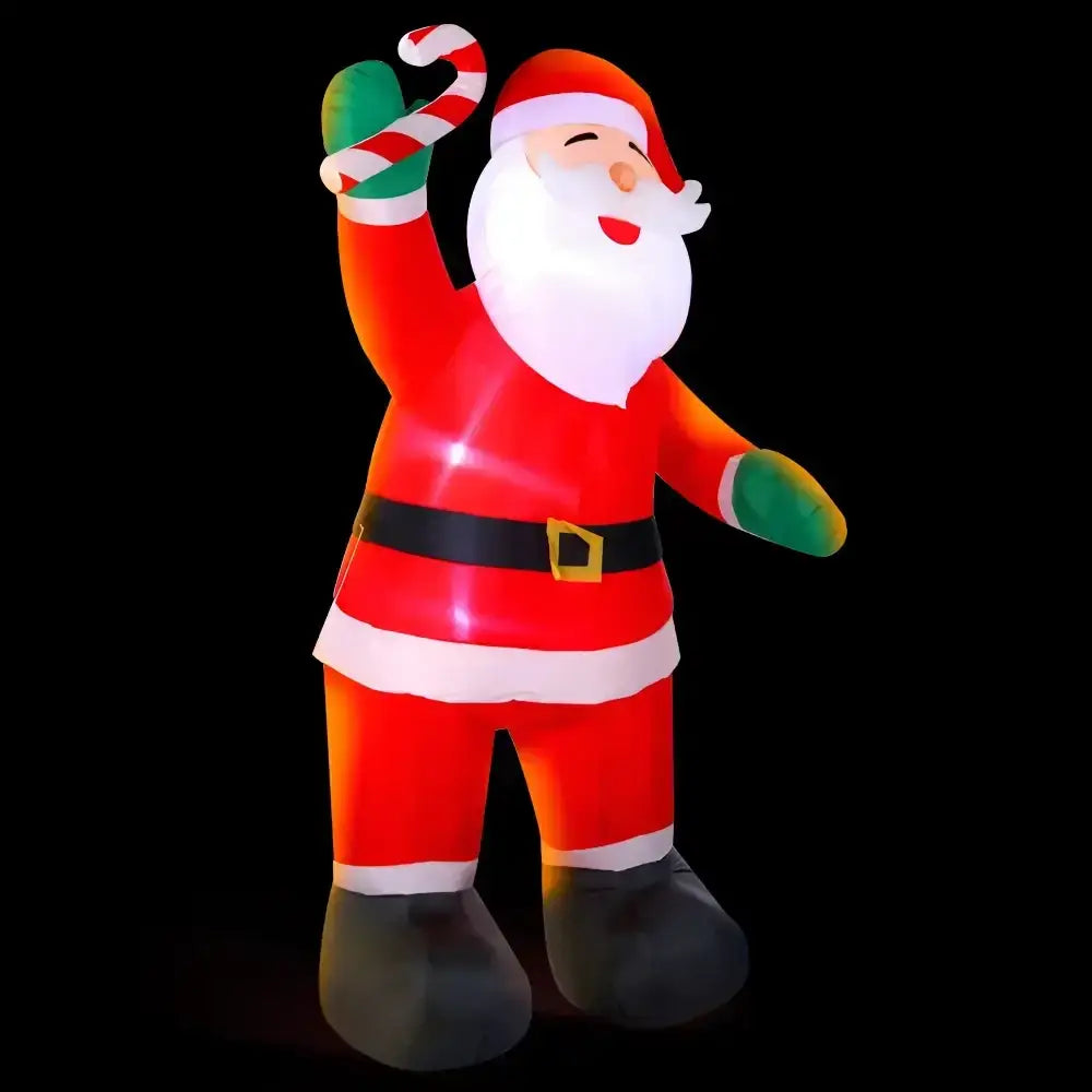 3m Inflatable Santa - Illuminated Christmas Decoration