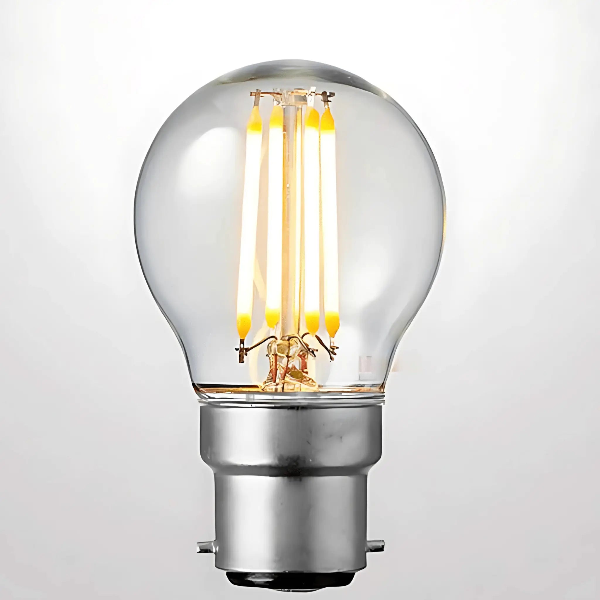 Dimmable Led Light Bulb Fancy Round G45 Clear Glass