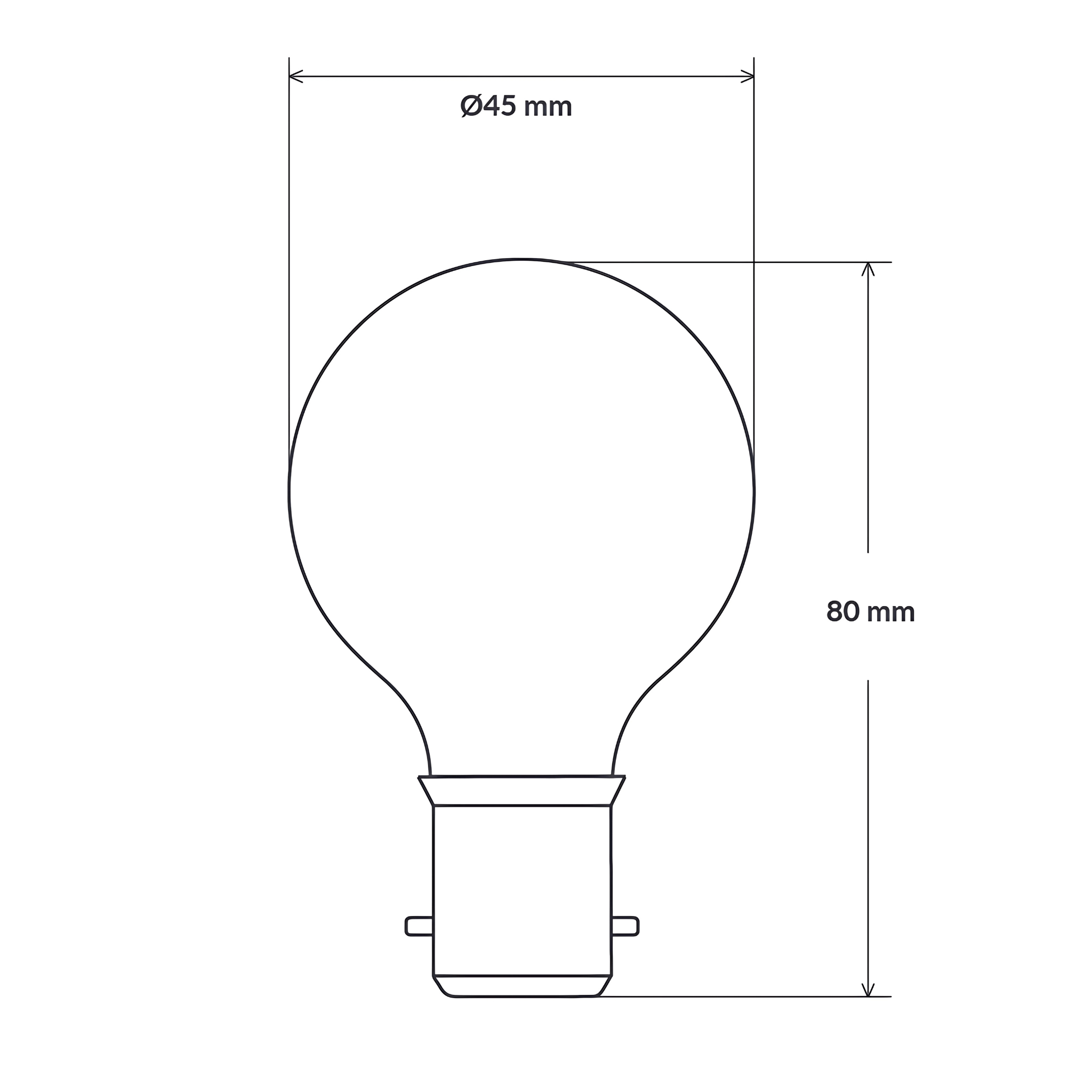 Green Earth Lighting Australia Home & Garden > Lighting 4.2W 470lm B22 Warm White Clear Dimmable LED Fancy Round