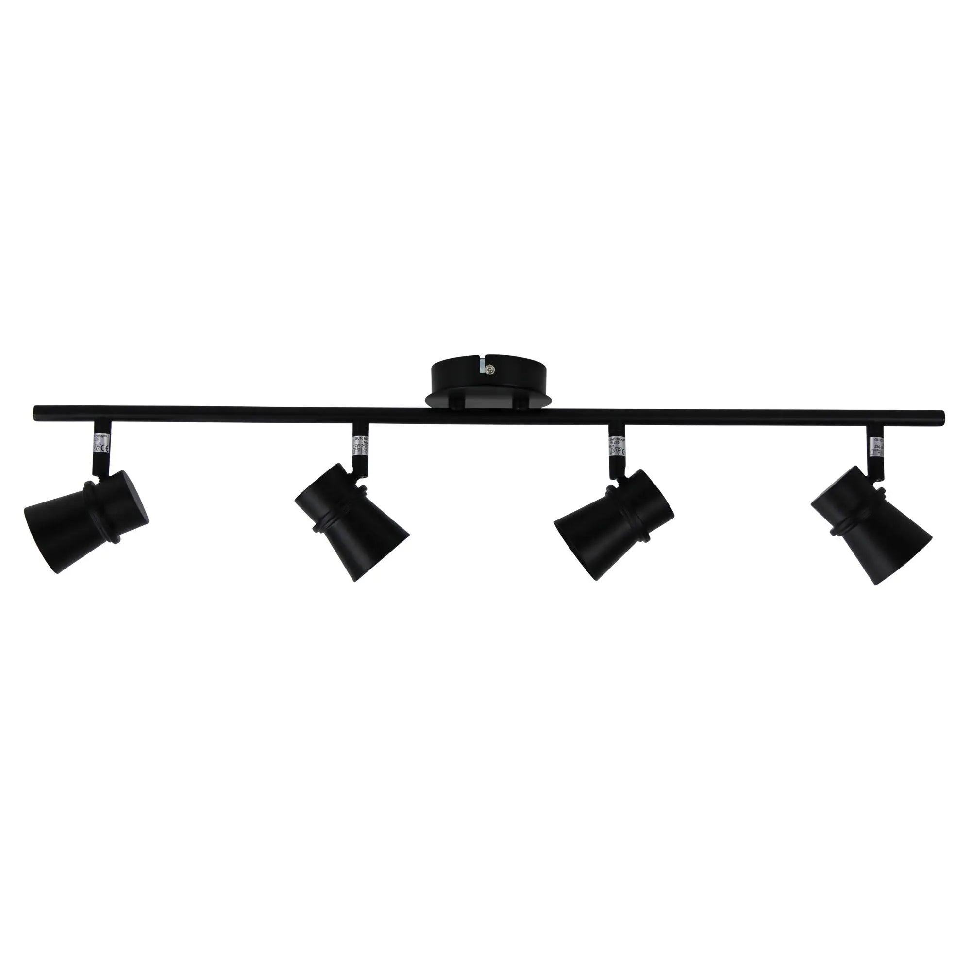 Oriel Yarra Spot Light Bar Gu10 Led Adjustable Fixture - 4 / Black