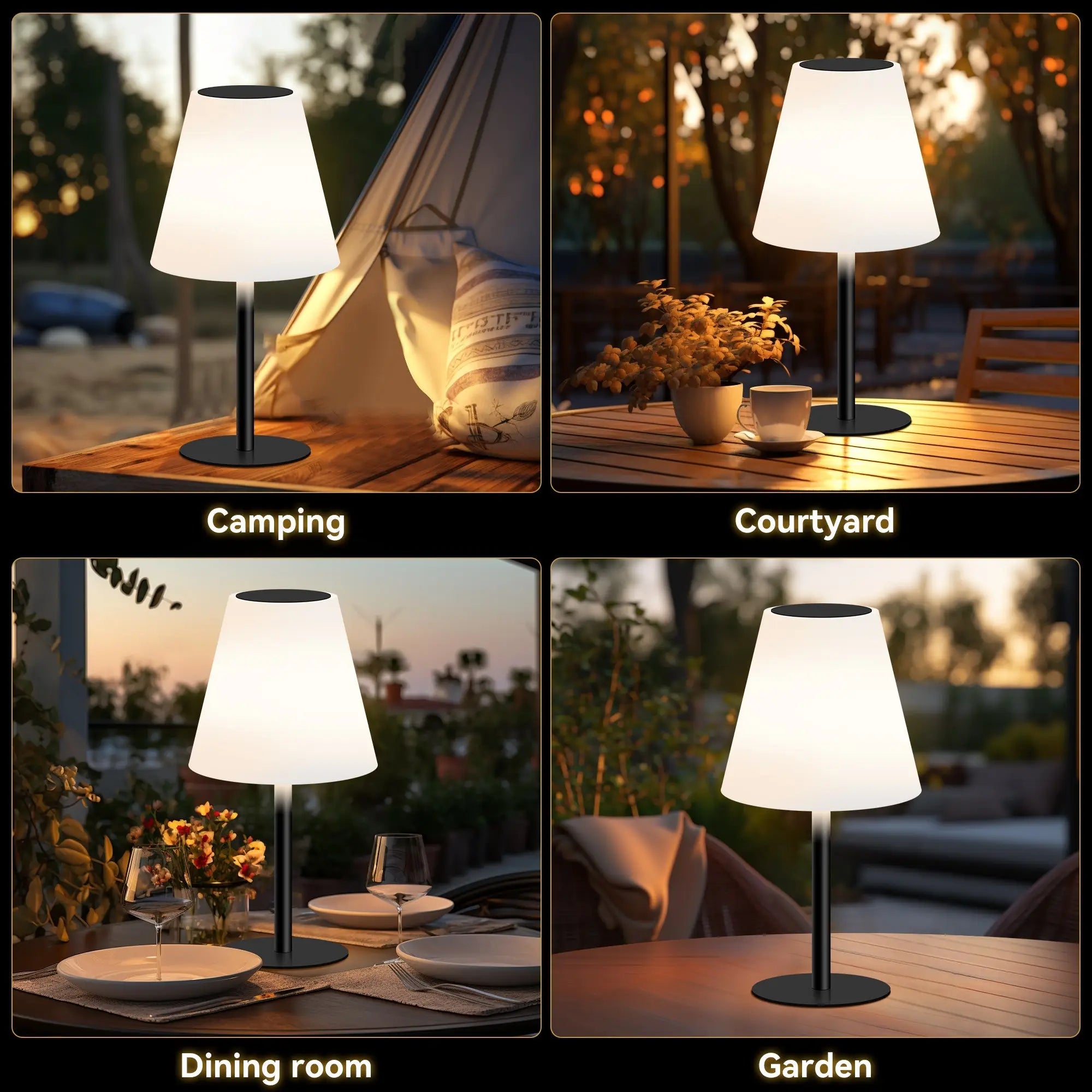 45cm Solar Led Table Lamp Colour Changing Lexi Lighting
