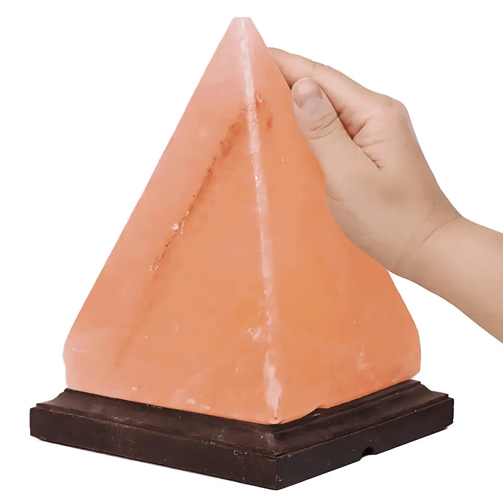 Green Earth Lighting Australia Home & Garden > Lighting > Night Lights & Ambient Lighting 4kg Pyramid Salt Lamp – Timber Base (12V-12W) PYRAMID