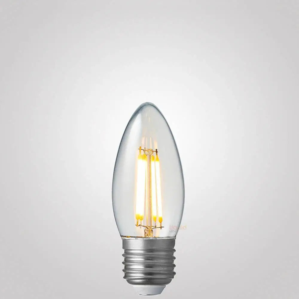 Green Earth Lighting Australia Candle Bulbs 4W 12-24 Volt DC Candle Dimmable LED Bulb (E27) Clear in Warm White F427-C35-C-12V