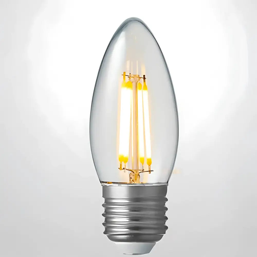 Green Earth Lighting Australia GLOBES 4.2W 470lm E27 Warm White Clear Dimmable LED Candle