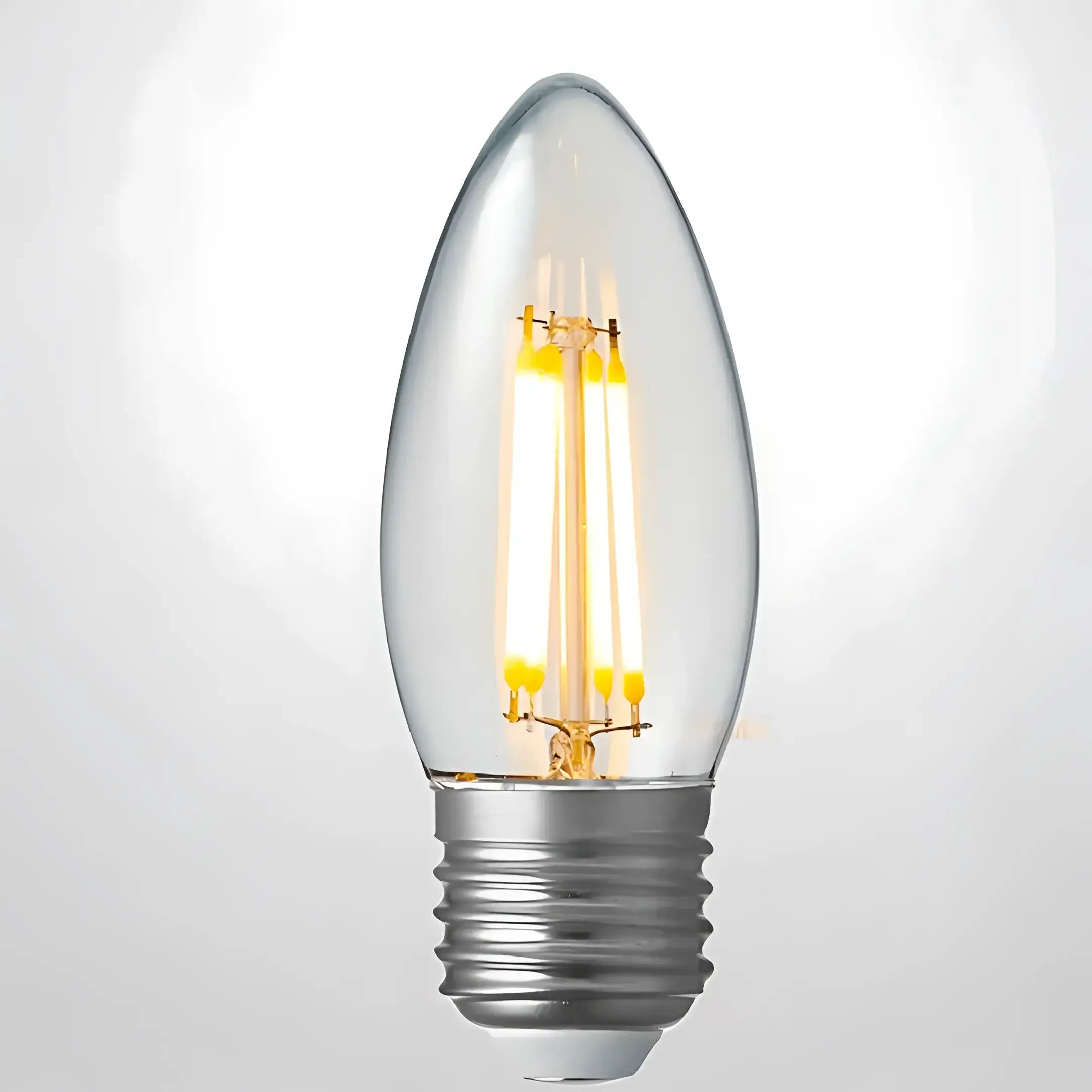 4w Led Candle Bulb E27 Clear Dimmable Filament 400lm