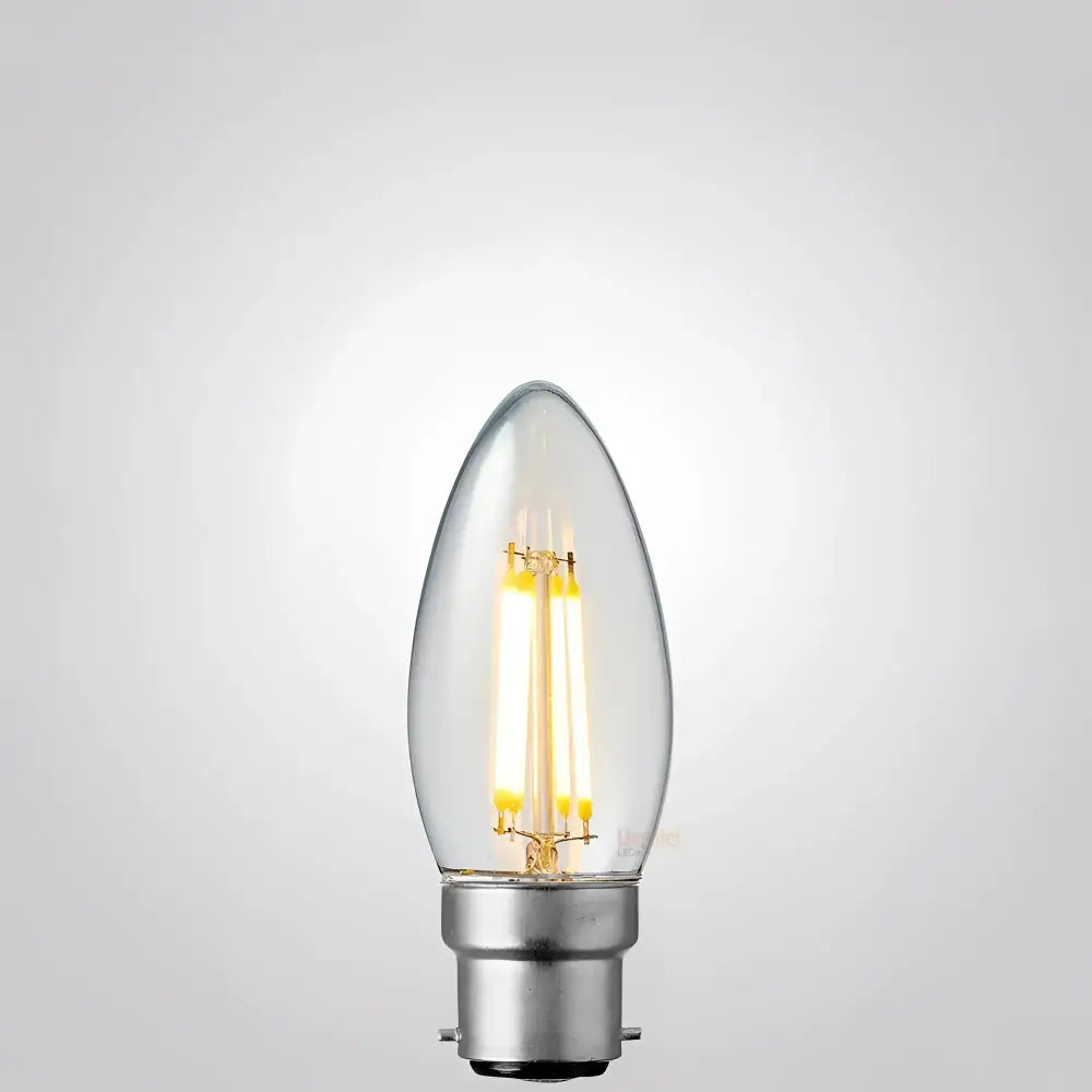 Green Earth Lighting Australia Candle Bulbs 4W 12-24 Volt DC Candle Dimmable LED Bulb (B22) Clear in Warm White F422-C35-C-12V