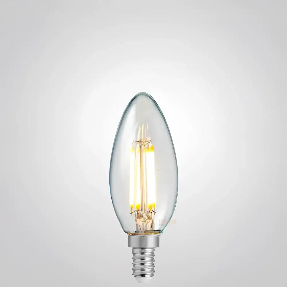 Green Earth Lighting Australia Candle Bulbs 4W 12 Volt DC/AC Candle Dimmable LED Bulb (E12) Clear in Warm White F412-C35-C-12V