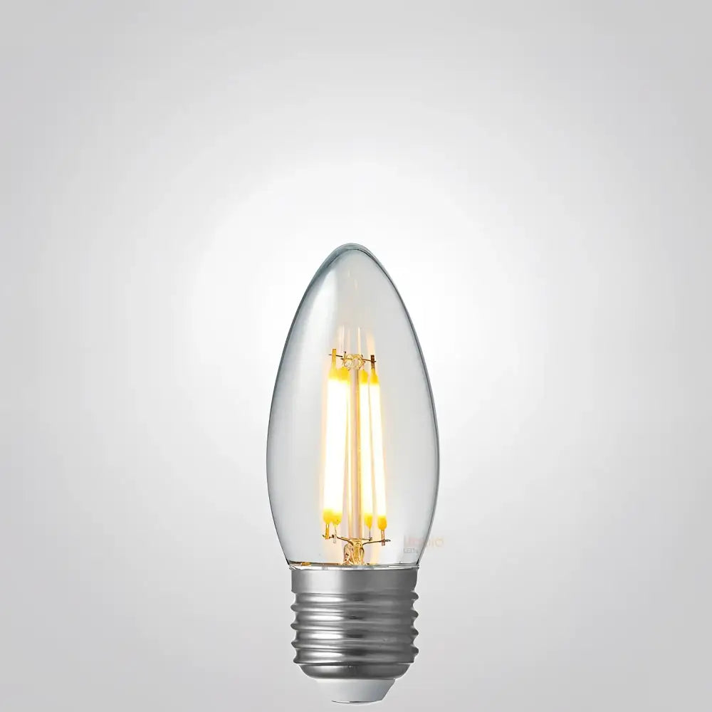 Green Earth Lighting Australia Candle Bulbs 4W 12-24 Volt DC Candle Dimmable LED Bulb (E27) Clear in Warm White F427-C35-C-12V