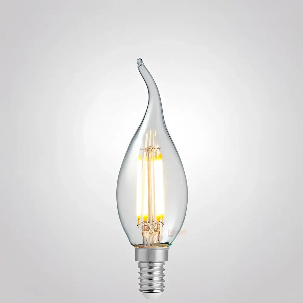 Green Earth Lighting Australia Candle Bulbs 4W Flame Tip Candle Dimmable LED Bulb (E14) Clear in Warm White F414-C35T-C-27K