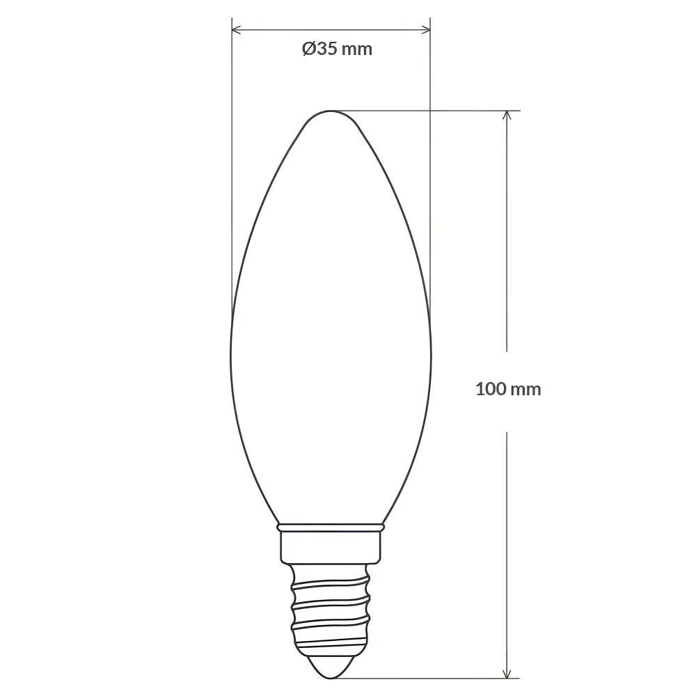 24 Volt DC 4W E14 450lm Dimmable LED Candle Globe - Candle Bulbs