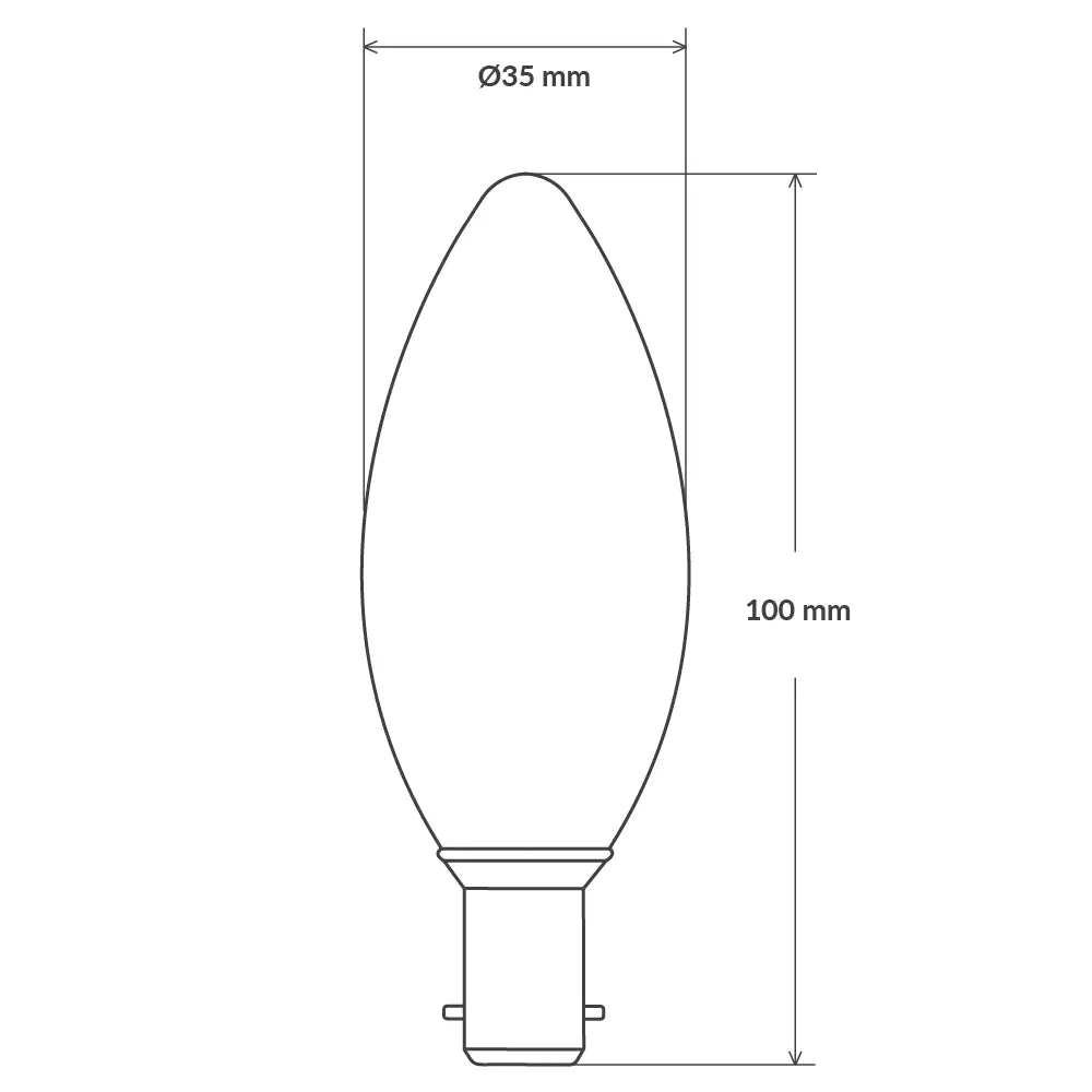 5.5w Dimmable Led Candle Bulb B15 Clear 806 Lumen
