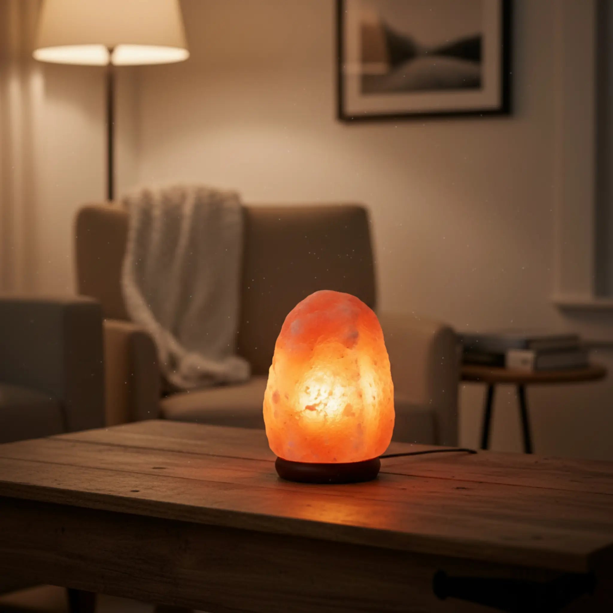 5-7kg Himalayan Salt Lamp on Timber Base