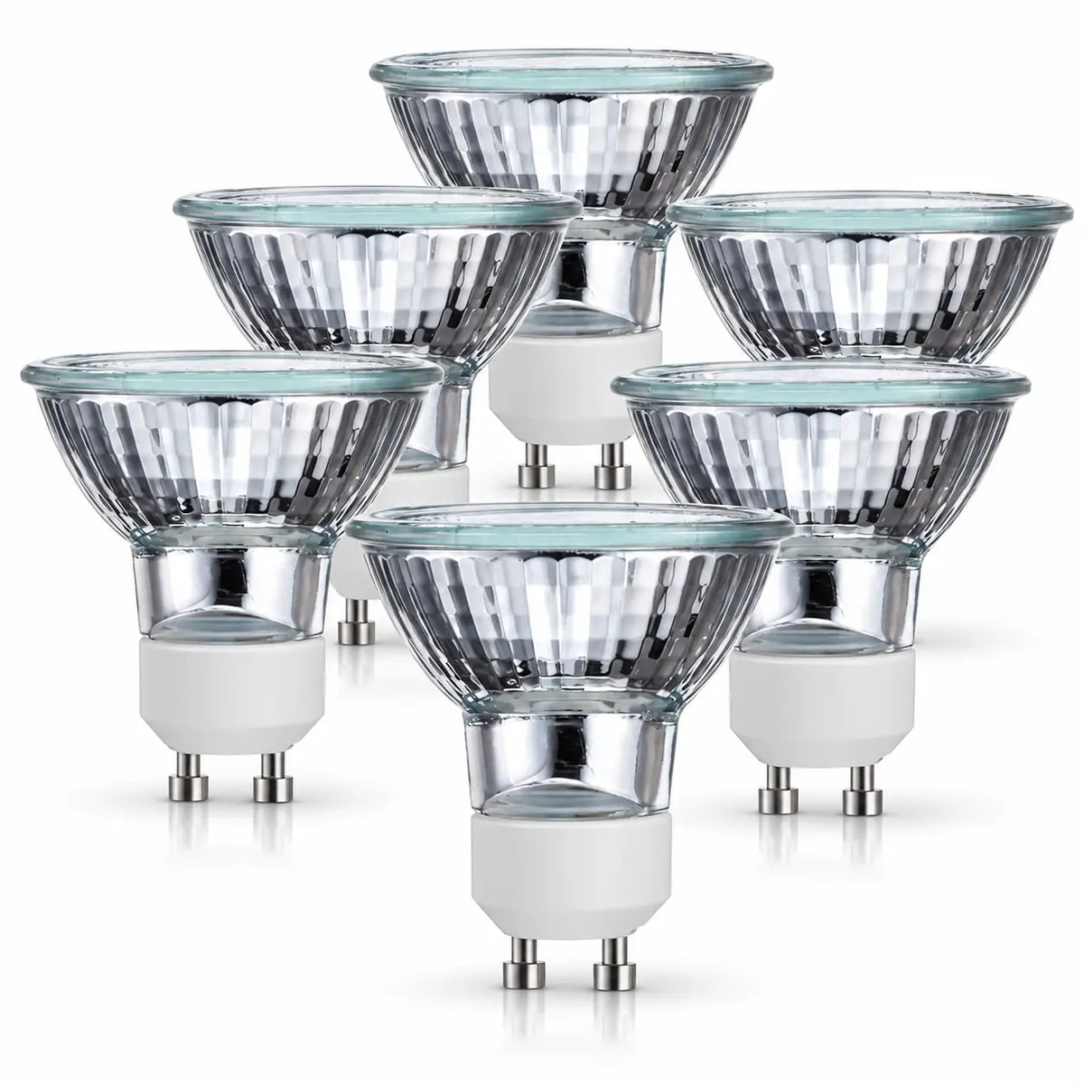 50W GU10 Halogen Reflector Globes – Warm White 2900K | 6 Pack