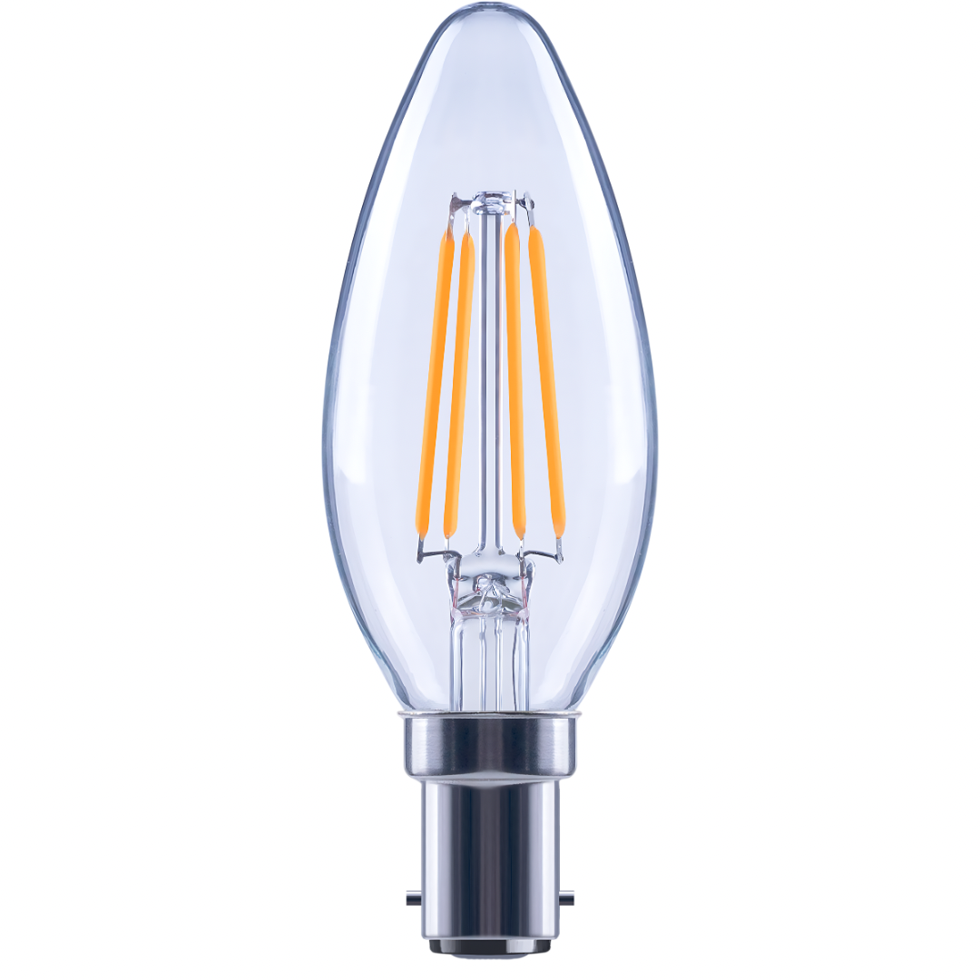 5W 450lm B15 6000K Clear LED Candle
